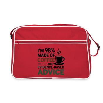 98% Coffee Evidence-Based Advice Dietitian  - Retro Bag - red/white - Front