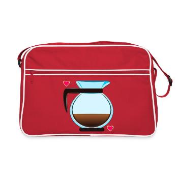 Cafetière à filtre Café - Sac Retro - rouge/blanc - Devant