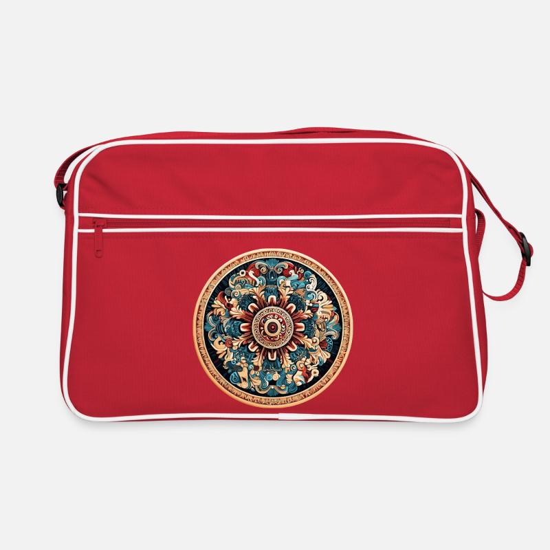 Round Mandala Flower Ornament Retro Bag