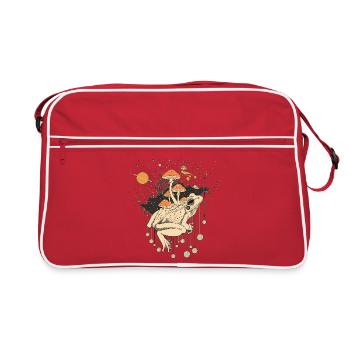 Grenouille Cosmique et Champignons dans l’Univers - Sac Retro - rouge/blanc - Devant