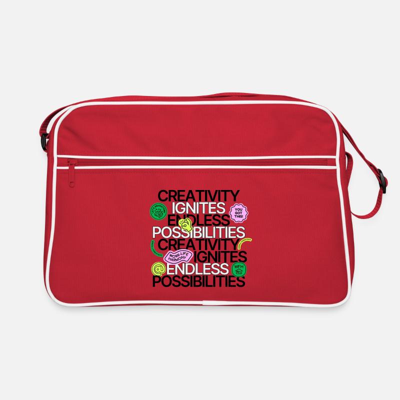 Creativity Ignites Endless Possibilities Retro Tasche