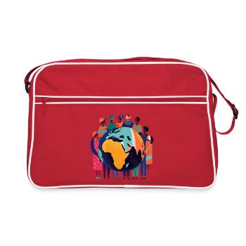 Global community around the world - Retro Bag - red/white - Front