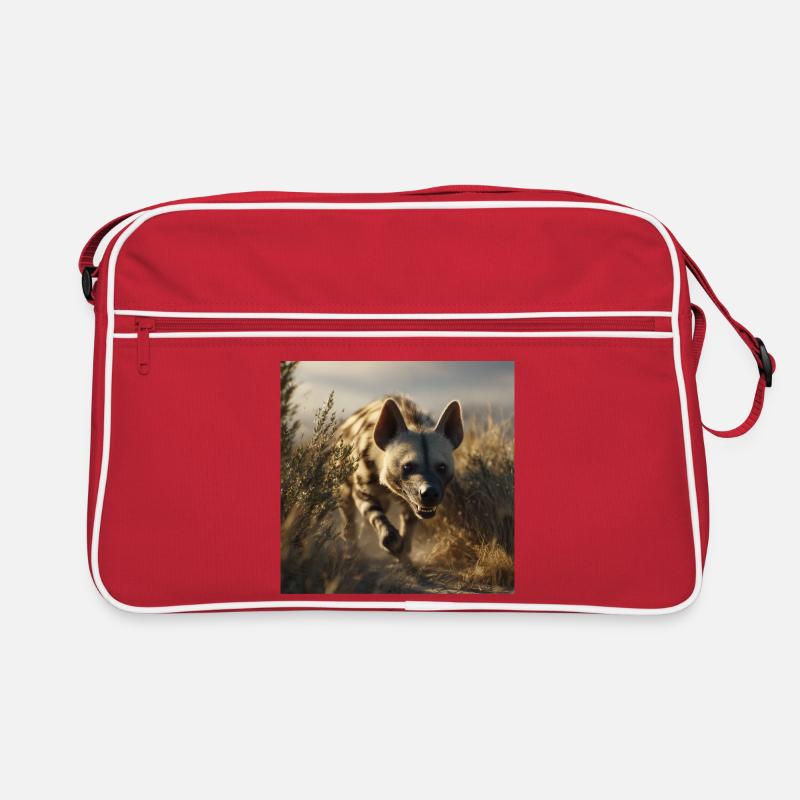 Hyène rayée dans le désert Sac Retro