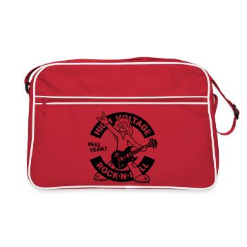 High Voltage Rock'N'Roll Guitarist - Retro Bag - red/white - Front