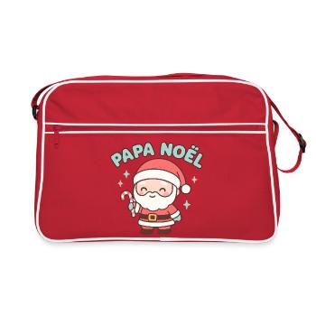 Papa Noël Kawaii Candy Cane - Sac Retro - rouge/blanc - Devant