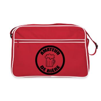 Bierliebhaber | Alkohol - Retro Tasche - Rot/Weiß - Vorne