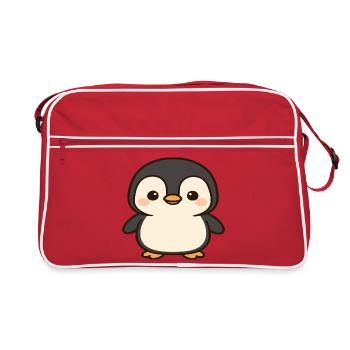 Charme de Pingouin Kawaii - Sac Retro - rouge/blanc - Devant