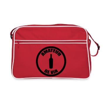 Wein-/Alkoholliebhaber - Retro Tasche - Rot/Weiß - Vorne