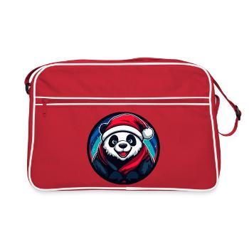 Panda Santa Fest Design - Sac Retro - rouge/blanc - Devant