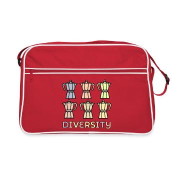 Espresso Coffee Diversity - Retro Bag - red/white - Front