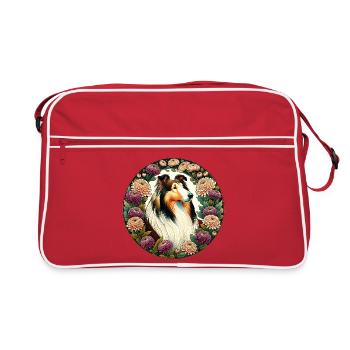 Colley dans le cercle floral - Sac Retro - rouge/blanc - Devant