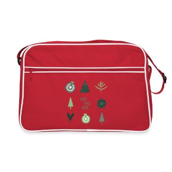 HO HO HO - VERT SAPIN - Sac Retro - rouge/blanc - Devant