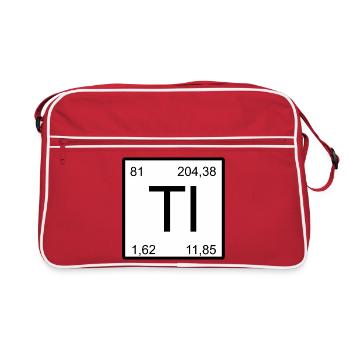 Ti Minimal Imprimer le symbole périodique - Sac Retro - rouge/blanc - Devant