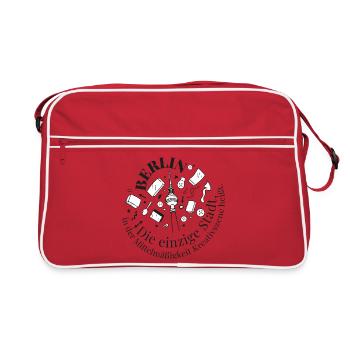 Motif créatif de la Tour de Berlin - Sac Retro - rouge/blanc - Devant
