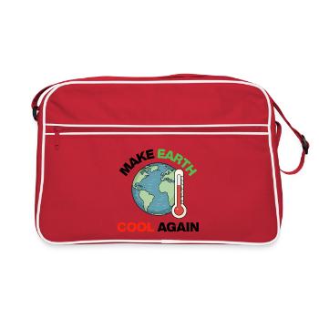 Rendre la Terre Cool à Nouveau – Agir maintenant - Sac Retro - rouge/blanc - Devant