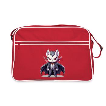 Vampire Chibi en costume avec une cape - Sac Retro - rouge/blanc - Devant