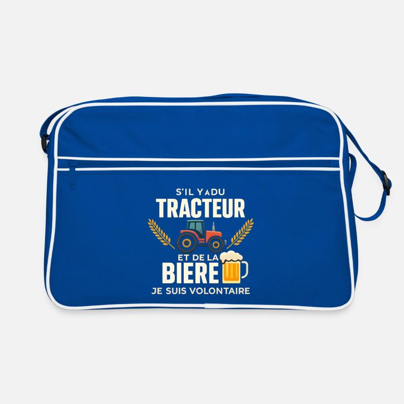 Traktor- und Bierfreiwilliger Retro Tasche