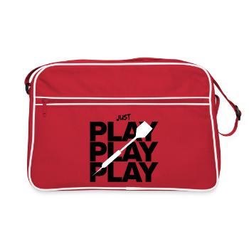 Jouez juste aux fléchettes, triple plaisir sur le plateau, 180s - Sac Retro - rouge/blanc - Devant