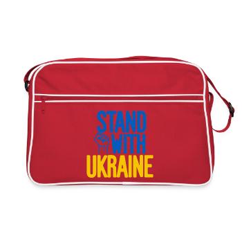 Stand With Ukraine Solidarity - Retro Bag - red/white - Front