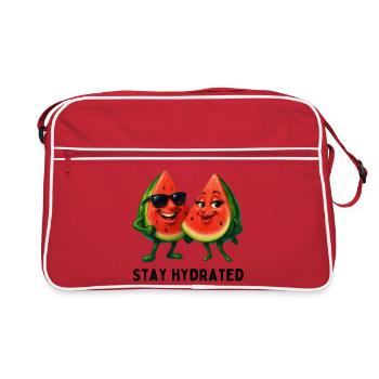 Watermelon duo in the sunshine - Retro Bag - red/white - Front