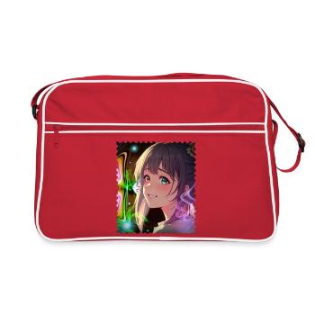 Héroïne du rêve néon magique - Sac Retro - rouge/blanc - Devant