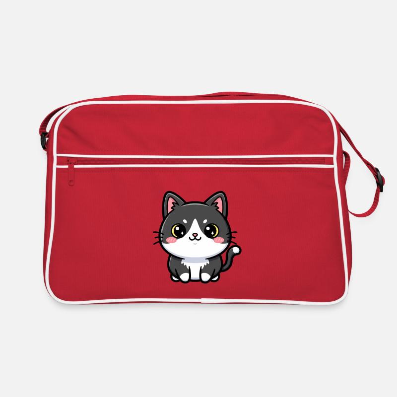 Chibi Cat Charm Retro Bag