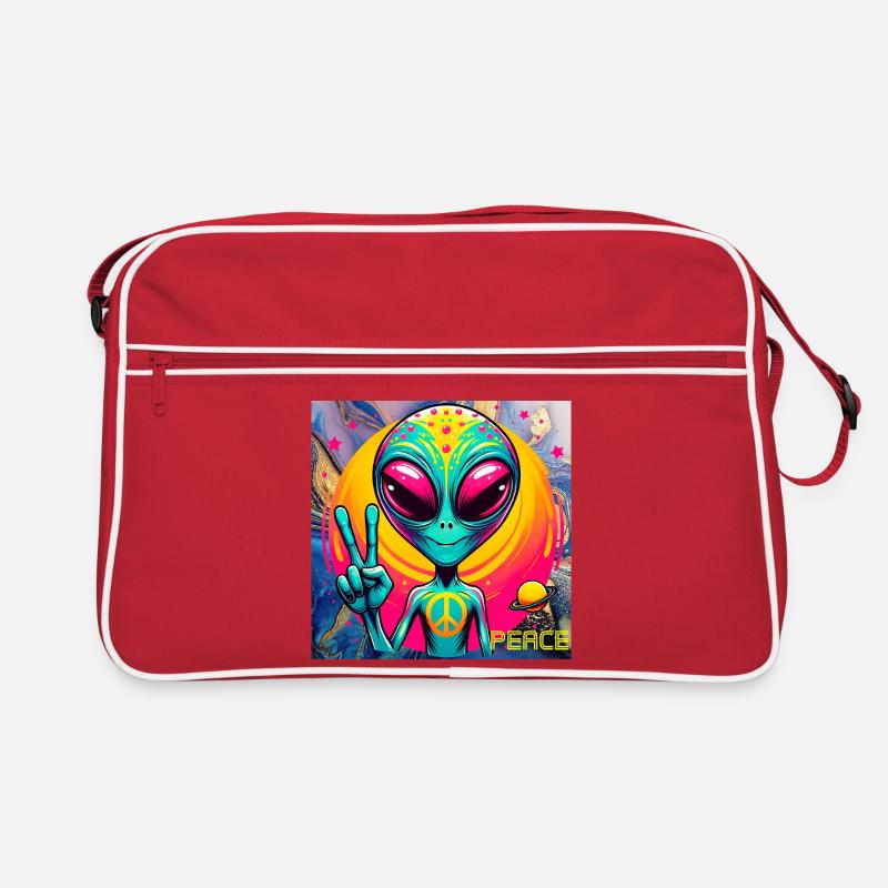 Trippy Alien Retro Tasche