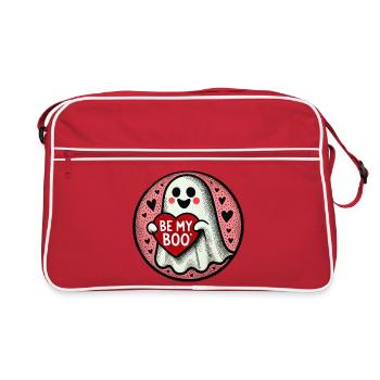 Be My Boo Ghost Heart - Retro Bag - red/white - Front