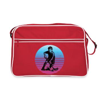 Floorball artwork for your outfit - Retro Bag - red/white - Front