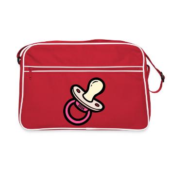 Tétine pour bébé naissance 2026 - Sac Retro - rouge/blanc - Devant