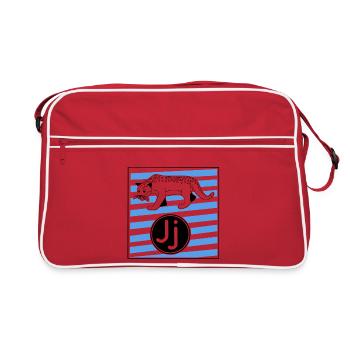 J for Jaguar Letter in Elementary School - Retro Bag - red/white - Front