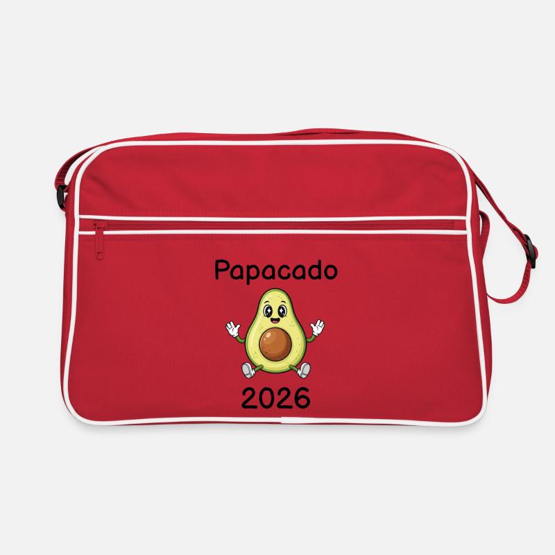 Papacado 2026 – werdender Papa Avocado Retro Tasche