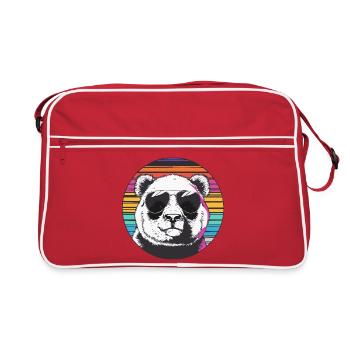 Lunettes de soleil rétro Panda - Sac Retro - rouge/blanc - Devant
