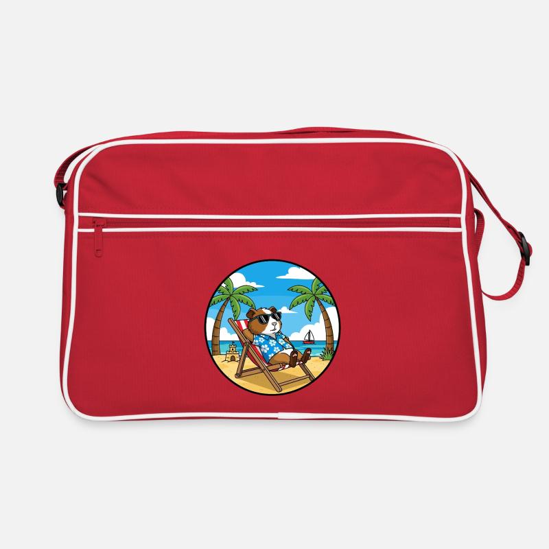 Ambiance estive de vacances à la plage de cochons d’Inde cool Sac Retro