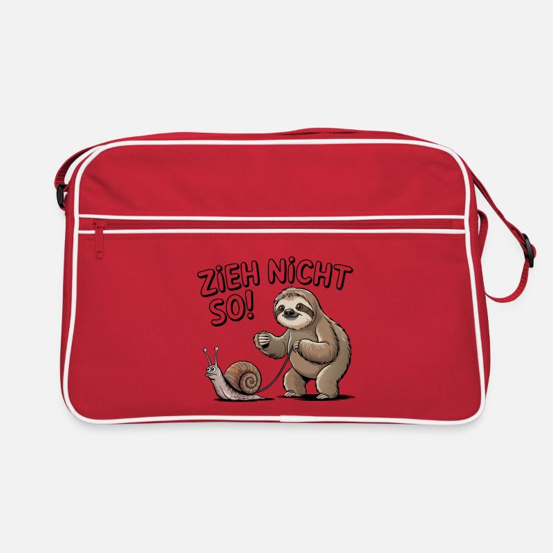 Sloth Humor Don't Pull So Cartoon Retro Bag