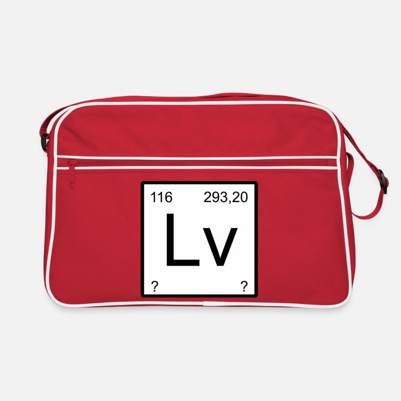 Livermorium Lv Element Quadrat Design Retro Tasche