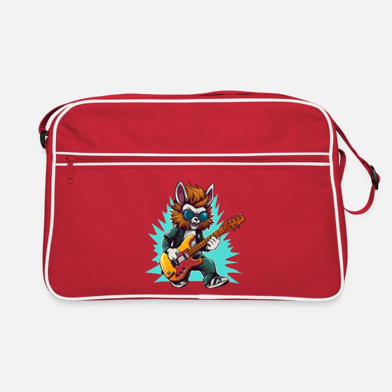 Gitarrowl Rockwolf with sunglasses Retro Bag