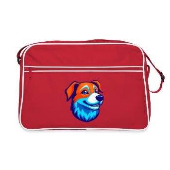 Logo de la mascotte Happy Dog Esports - Sac Retro - rouge/blanc - Devant