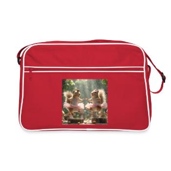 Écureuil de ballet en tutu avec des glands - Sac Retro - rouge/blanc - Devant