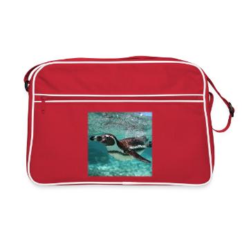 Penguin Sous-marin Turquoise Nature Nature - Sac Retro - rouge/blanc - Devant