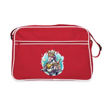 Guerrier Licorne Néon - Sac Retro - rouge/blanc - Devant