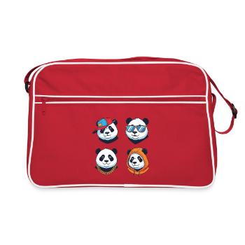 Panda Streetstyle Avatars Set - Retro Bag - red/white - Front
