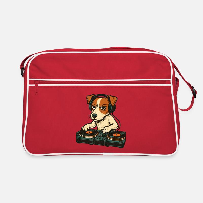 Jack Russell Terrier DJ Turntables Techno Gift Retro Bag