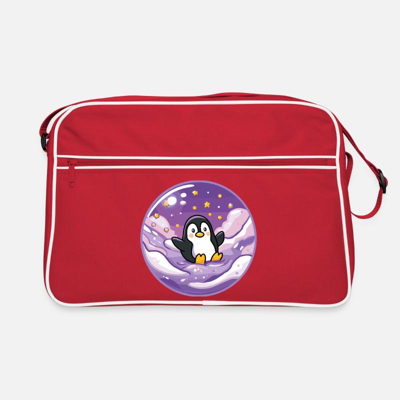 Pinguin im Eis-Universum Retro Bag