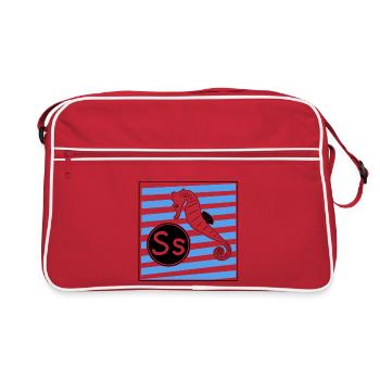 S for Seahorse - Retro Bag - red/white - Front