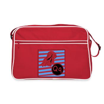 Q for Jellyfish - Retro Bag - red/white - Front