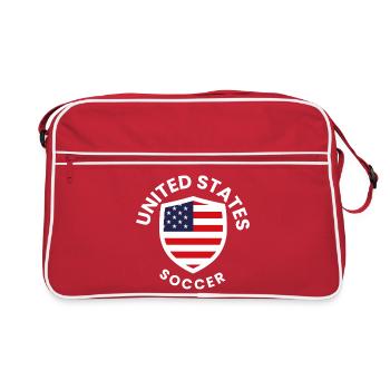 Drapeau de football américain - Sac Retro - rouge/blanc - Devant