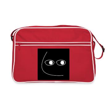 Side Eye_Blk/Wht - Sac Retro - rouge/blanc - Devant