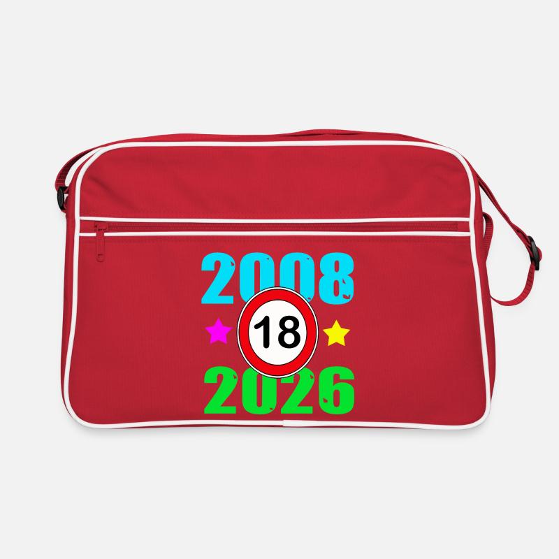 18e anniversaire 2026 - Sac Retro - rouge/blanc