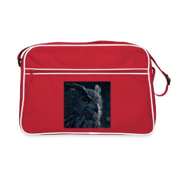 Chouette grand-duc mystique Gardien de la Nuit - Sac Retro - rouge/blanc - Devant